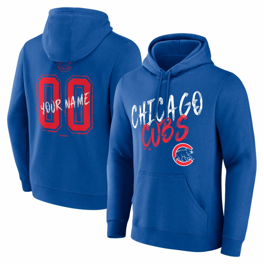 Chicago Cubs  Hustle Personalized Name & Number Hoodie - MLB Hoodies
