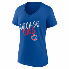 Chicago Cubs Women's Hustle Personalized Name & Number V-Neck T-Shirt - MLB T-shirts