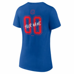 Chicago Cubs Women's Hustle Personalized Name & Number V-Neck T-Shirt - MLB T-shirts