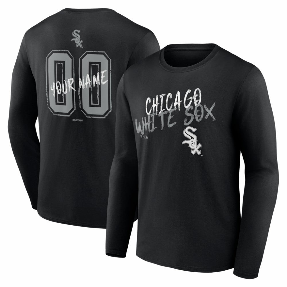 Chicago White Sox  Hustle Personalized Name & Number Long Sleeve T-Shirt - MLB T-shirts