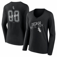Chicago White Sox Women's Hustle Personalized Name & Number Long Sleeve V-Neck T-Shirt - MLB T-shirts