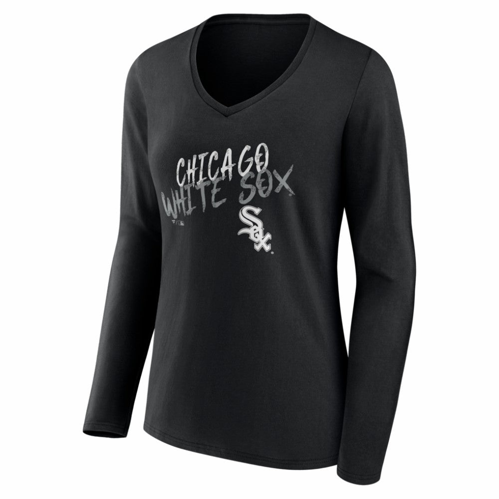 Chicago White Sox Women's Hustle Personalized Name & Number Long Sleeve V-Neck T-Shirt - MLB T-shirts
