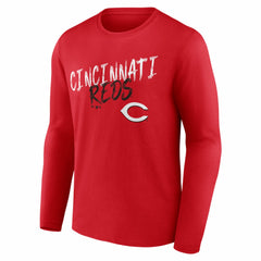 Cincinnati Reds  Hustle Personalized Name & Number Long Sleeve T-Shirt - MLB T-shirts