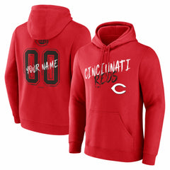 Cincinnati Reds  Hustle Personalized Name & Number Hoodie - MLB Hoodies