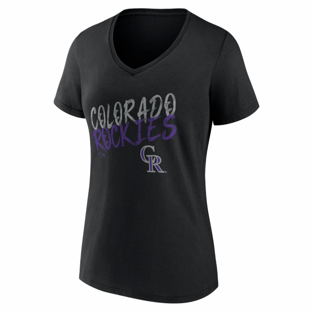 Colorado Rockies Women's Hustle Personalized Name & Number V-Neck T-Shirt - MLB T-shirts