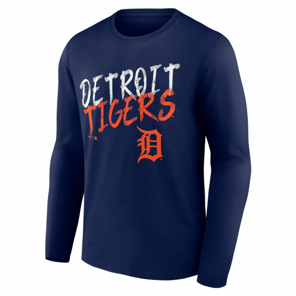 Detroit Tigers  Hustle Personalized Name & Number Long Sleeve T-Shirt - MLB T-shirts