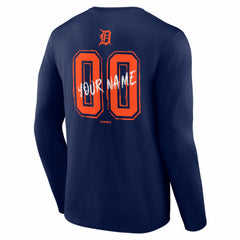 Detroit Tigers  Hustle Personalized Name & Number Long Sleeve T-Shirt - MLB T-shirts