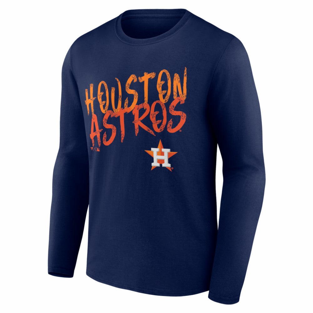 Houston Astros  Hustle Personalized Name & Number Long Sleeve T-Shirt - MLB T-shirts