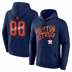 Houston Astros  Hustle Personalized Name & Number Hoodie - MLB Hoodies