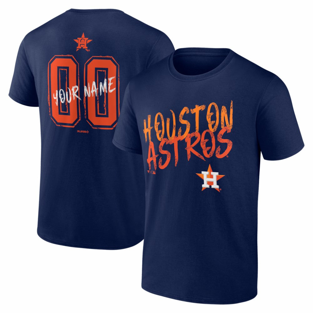 Houston Astros  Hustle Personalized Name & Number T-Shirt - MLB T-shirts