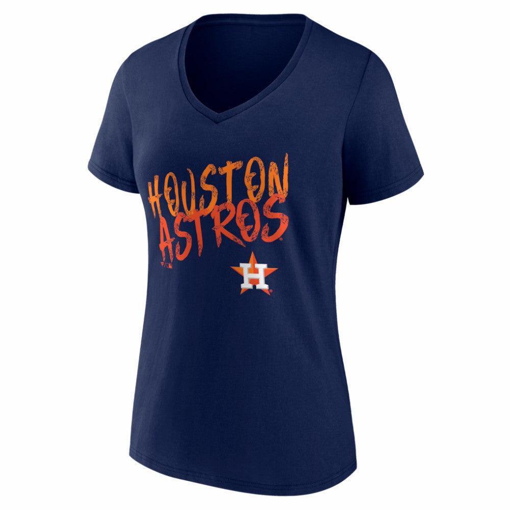 Houston Astros Women's Hustle Personalized Name & Number V-Neck T-Shirt - MLB T-shirts