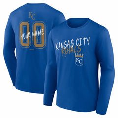 Kansas City Royals  Hustle Personalized Name & Number Long Sleeve T-Shirt - MLB T-shirts