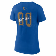 Kansas City Royals Women's Hustle Personalized Name & Number V-Neck T-Shirt - MLB T-shirts