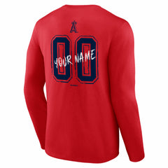 Los Angeles Angels  Hustle Personalized Name & Number Long Sleeve T-Shirt - MLB T-shirts