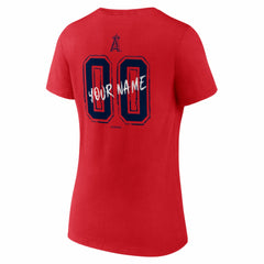 Los Angeles Angels Women's Hustle Personalized Name & Number V-Neck T-Shirt - MLB T-shirts