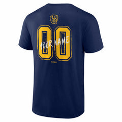 Milwaukee Brewers  Hustle Personalized Name & Number T-Shirt - MLB T-shirts
