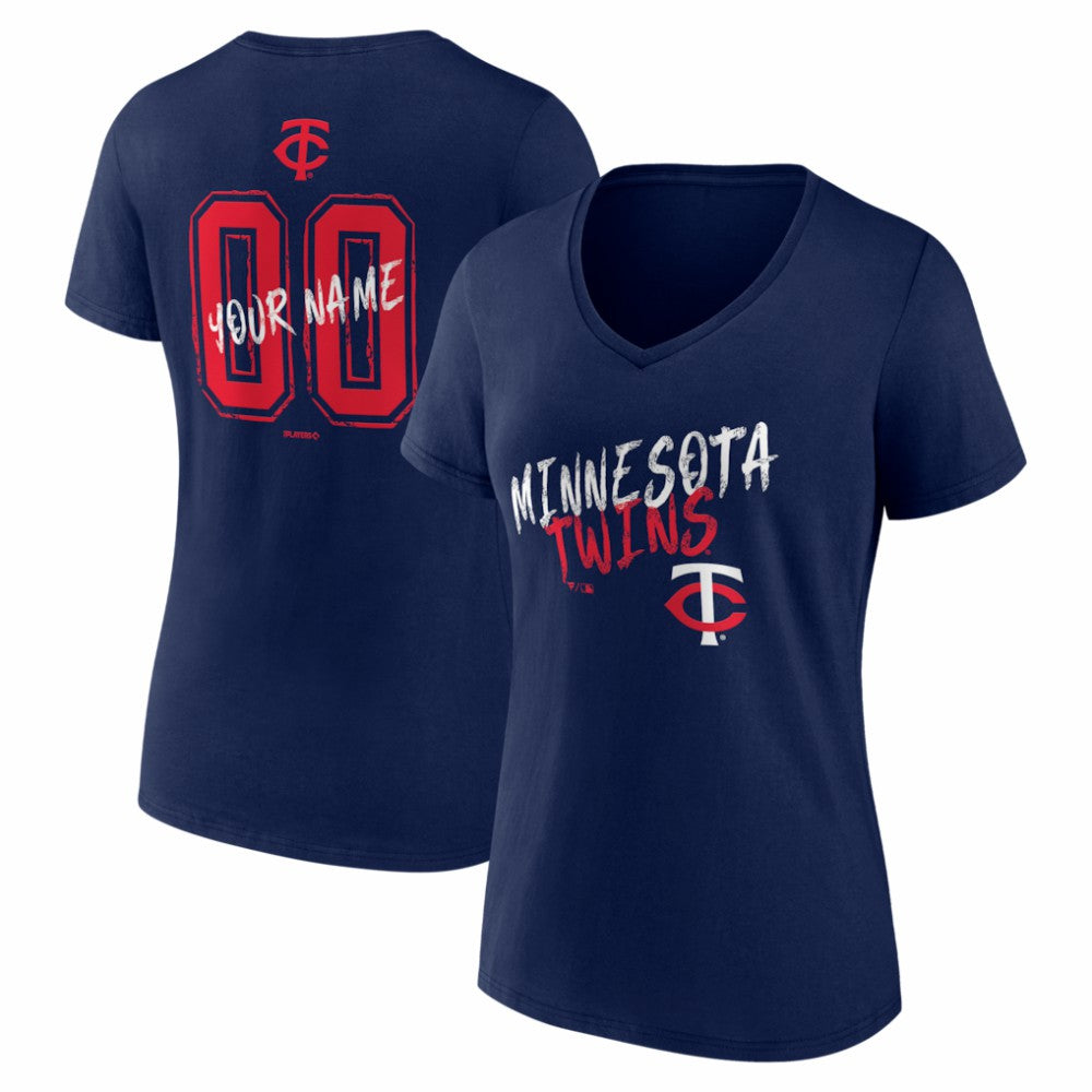 Minnesota Twins Women's Hustle Personalized Name & Number V-Neck T-Shirt - MLB T-shirts