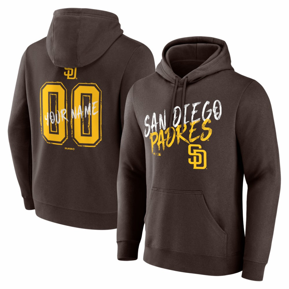 San Diego Padres  Hustle Personalized Name & Number Hoodie - MLB Hoodies