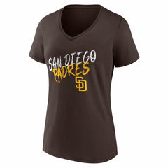 San Diego Padres Women's Hustle Personalized Name & Number V-Neck T-Shirt - MLB T-shirts