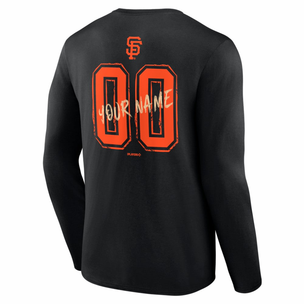 San Francisco Giants  Hustle Personalized Name & Number Long Sleeve T-Shirt - MLB T-shirts