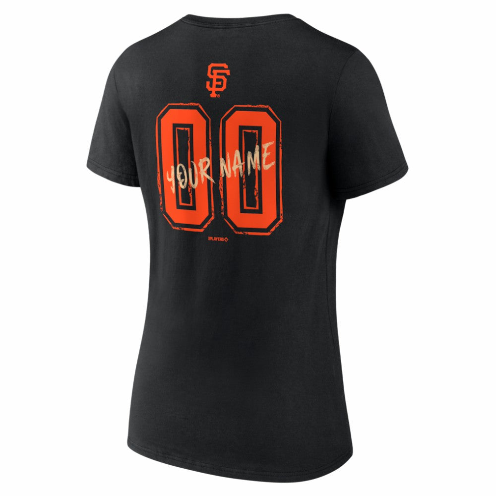 San Francisco Giants Women's Hustle Personalized Name & Number V-Neck T-Shirt - MLB T-shirts