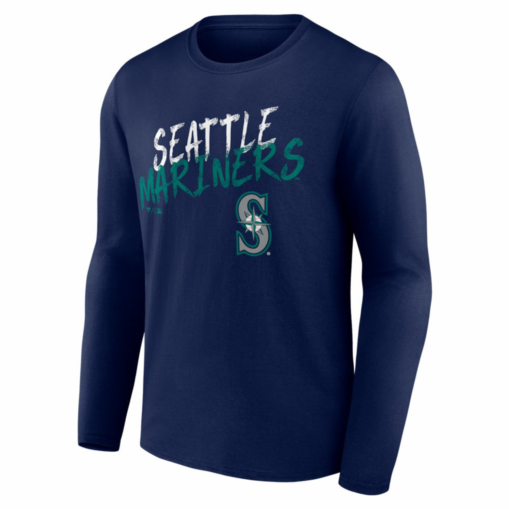 Seattle Mariners  Hustle Personalized Name & Number Long Sleeve T-Shirt - MLB T-shirts