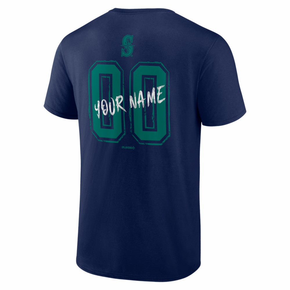 Seattle Mariners  Hustle Personalized Name & Number T-Shirt - MLB T-shirts