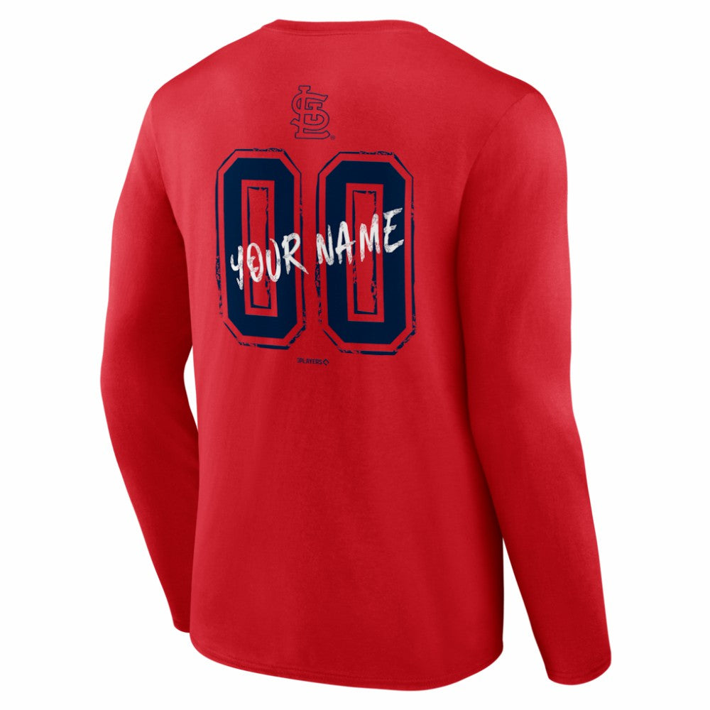 St. Louis Cardinals  Hustle Personalized Name & Number Long Sleeve T-Shirt - MLB T-shirts