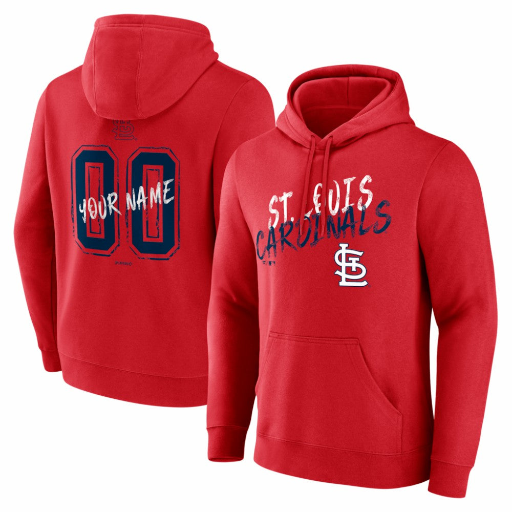 St. Louis Cardinals  Hustle Personalized Name & Number Hoodie - MLB Hoodies