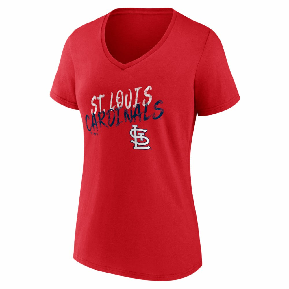 St. Louis Cardinals Women's Hustle Personalized Name & Number V-Neck T-Shirt - MLB T-shirts