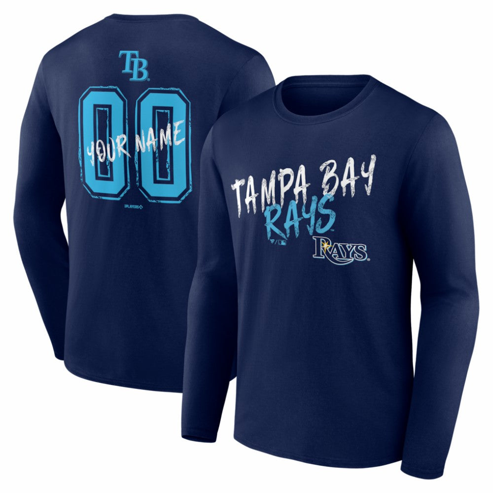 Tampa Bay Rays  Hustle Personalized Name & Number Long Sleeve T-Shirt - MLB T-shirts