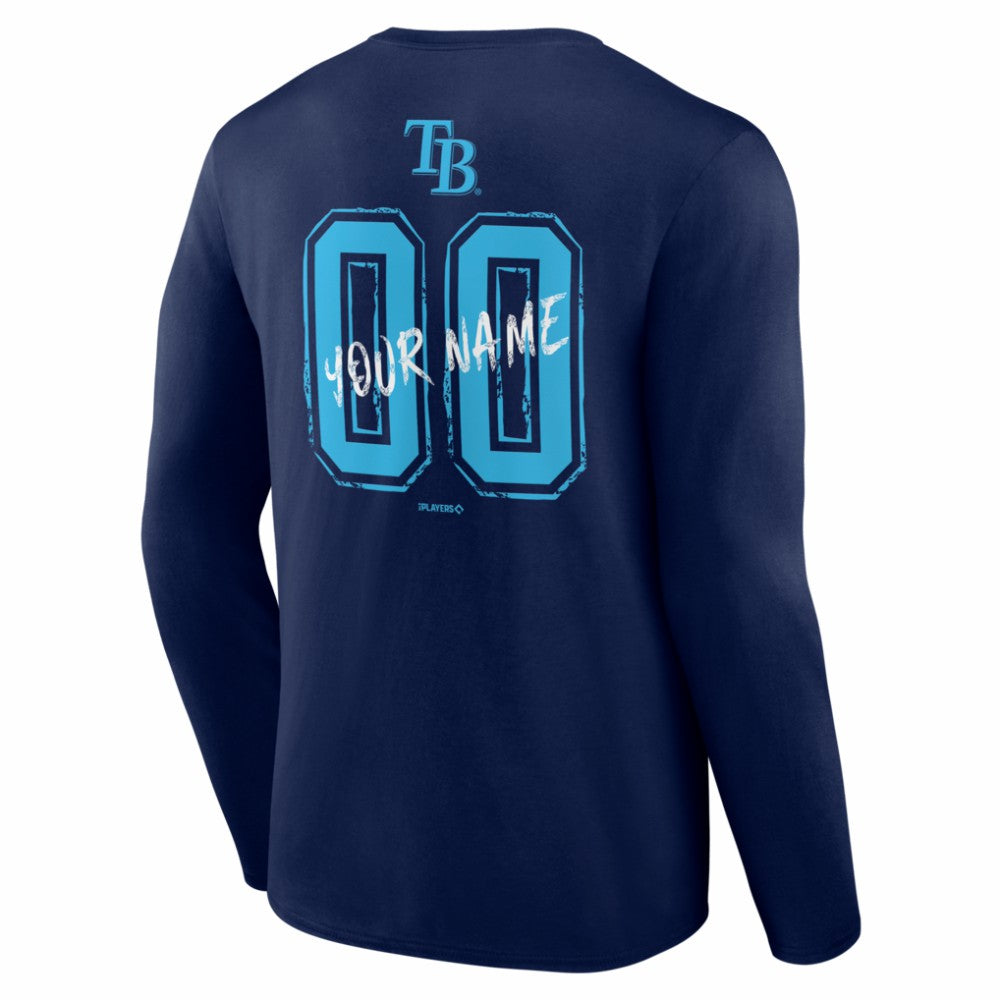Tampa Bay Rays  Hustle Personalized Name & Number Long Sleeve T-Shirt - MLB T-shirts