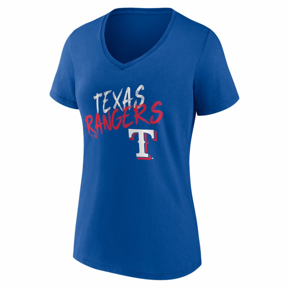 Texas Rangers Women's Hustle Personalized Name & Number V-Neck T-Shirt - MLB T-shirts