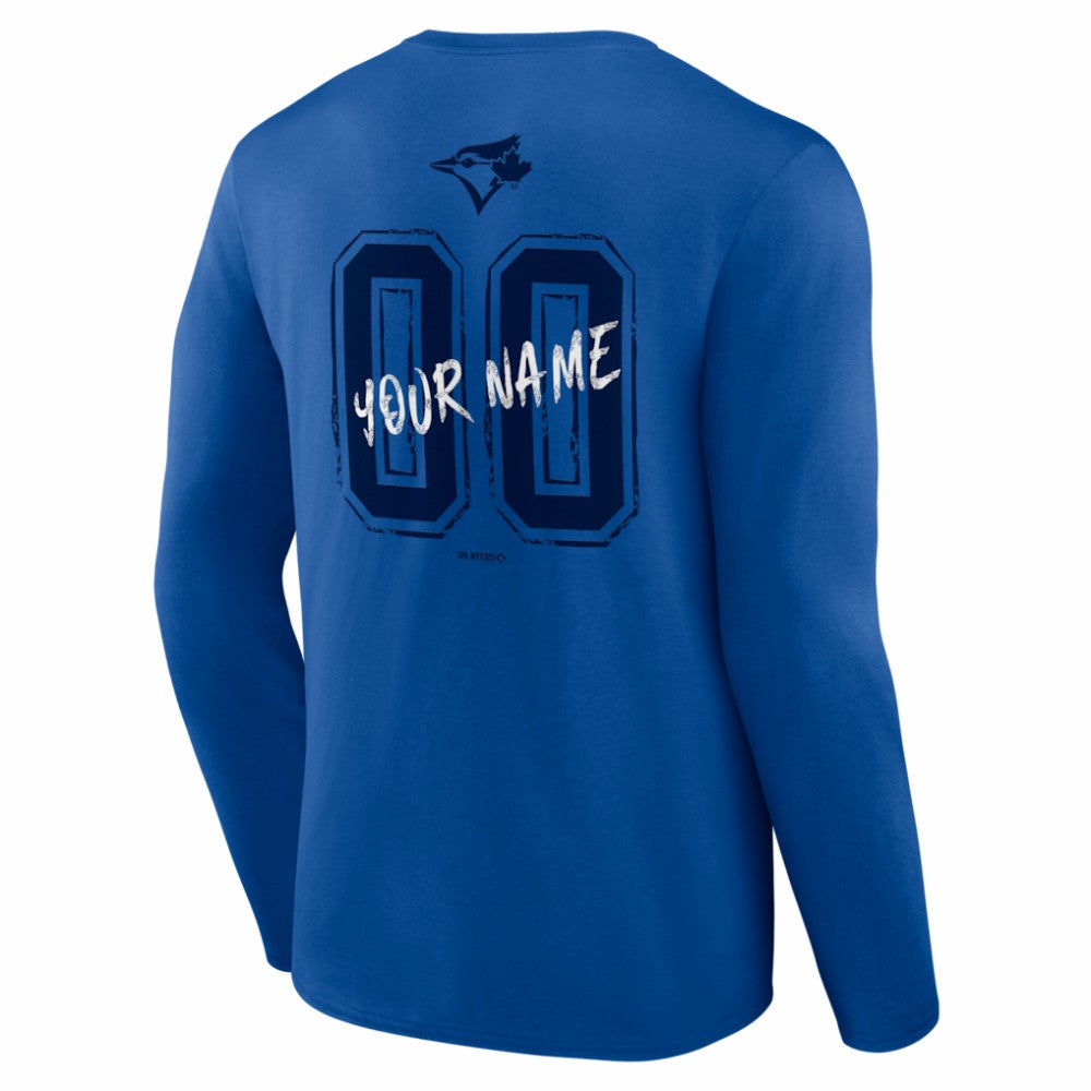 Toronto Blue Jays  Hustle Personalized Name & Number Long Sleeve T-Shirt - MLB T-shirts