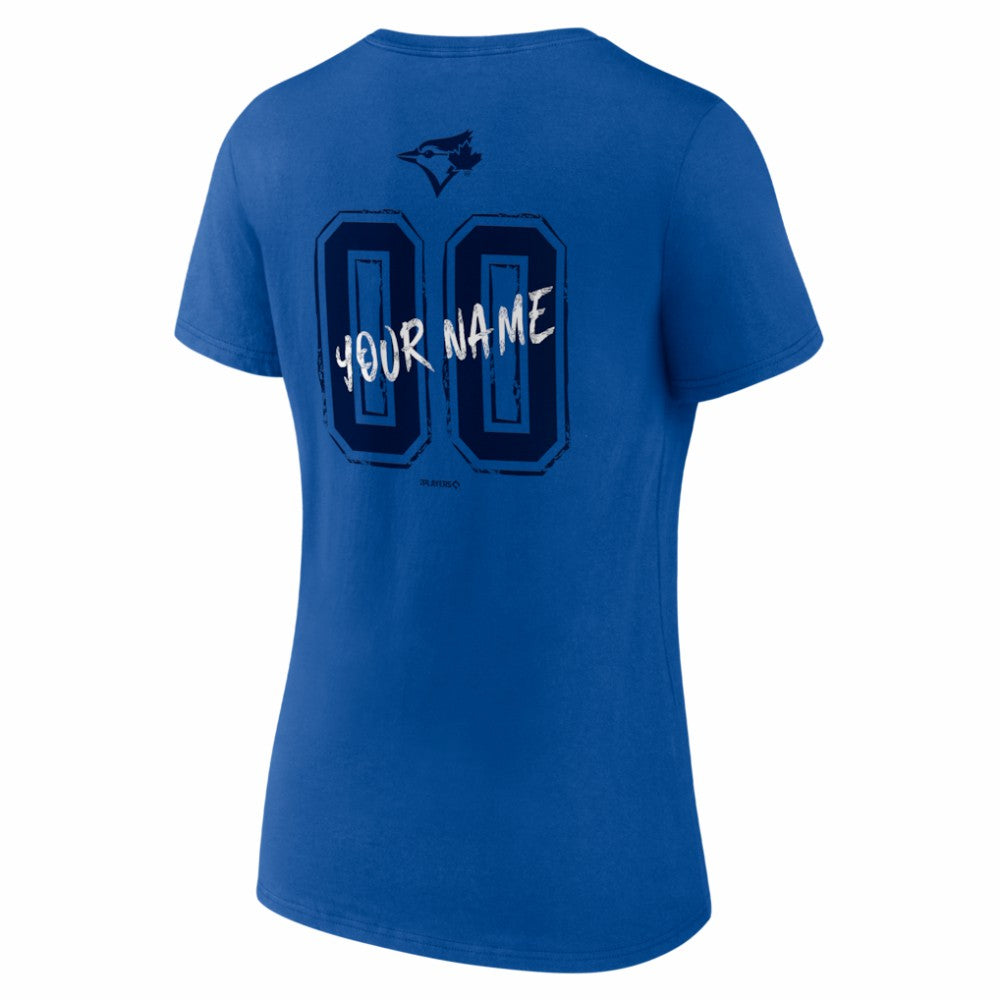 Toronto Blue Jays Women's Hustle Personalized Name & Number V-Neck T-Shirt - MLB T-shirts