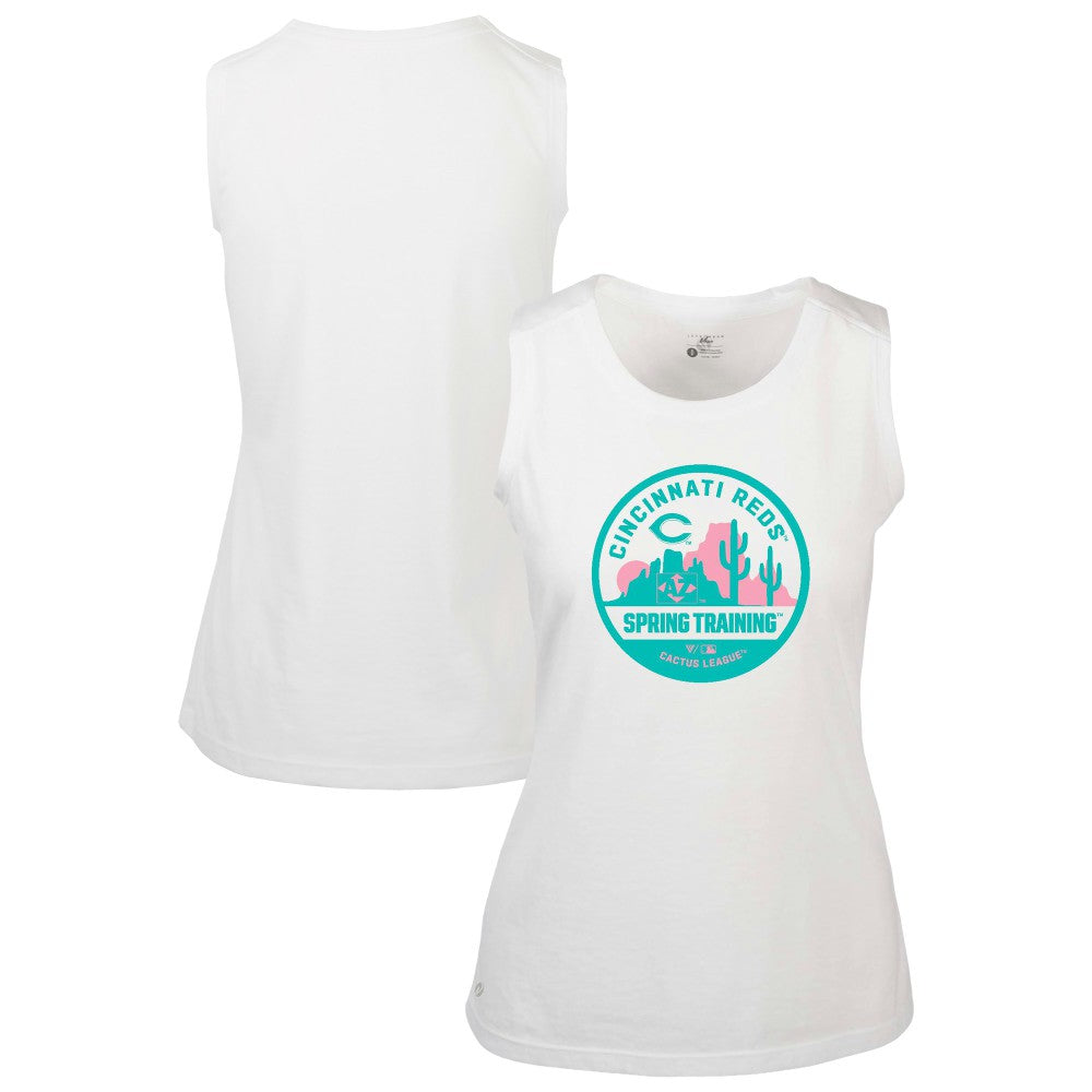 Cincinnati Reds Levelwear Women's Macy Spring Training Badge Bold Tank Top - MLB Tanks