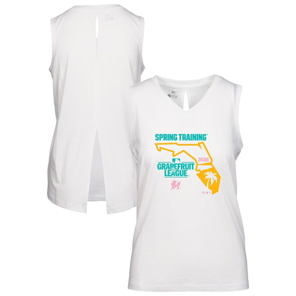 Miami Marlins Levelwear Women's 2026 Spring Training Paisley Ball Bold Tank - MLB Tanks