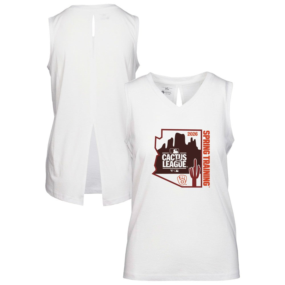 Milwaukee Brewers Levelwear Women's 2026 Spring Training Paisley Ball Bold Tank - MLB Tanks