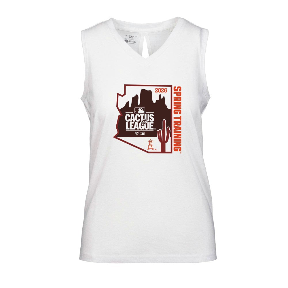 Los Angeles Angels Levelwear Women's 2026 Spring Training Paisley Ball Bold Tank - MLB Tanks