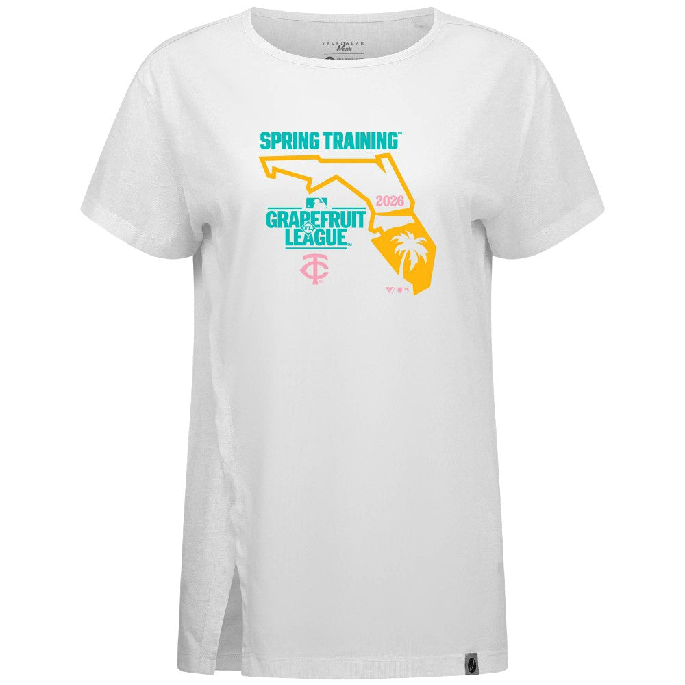 Minnesota Twins Levelwear Women's 2026 Spring Training Influx Ball Bold T-Shirt - MLB T-shirts