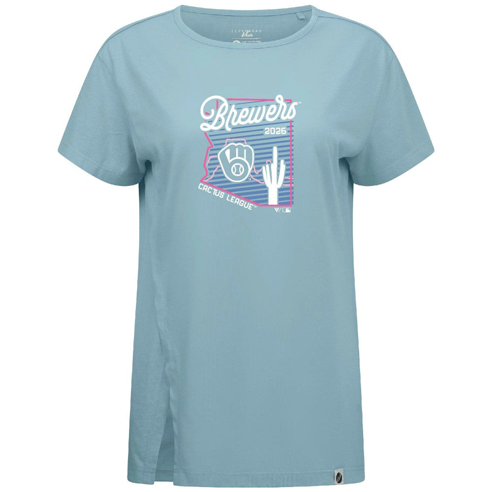Milwaukee Brewers Levelwear Women's Influx Spring Training Sunrise Bold T-Shirt - MLB T-shirts