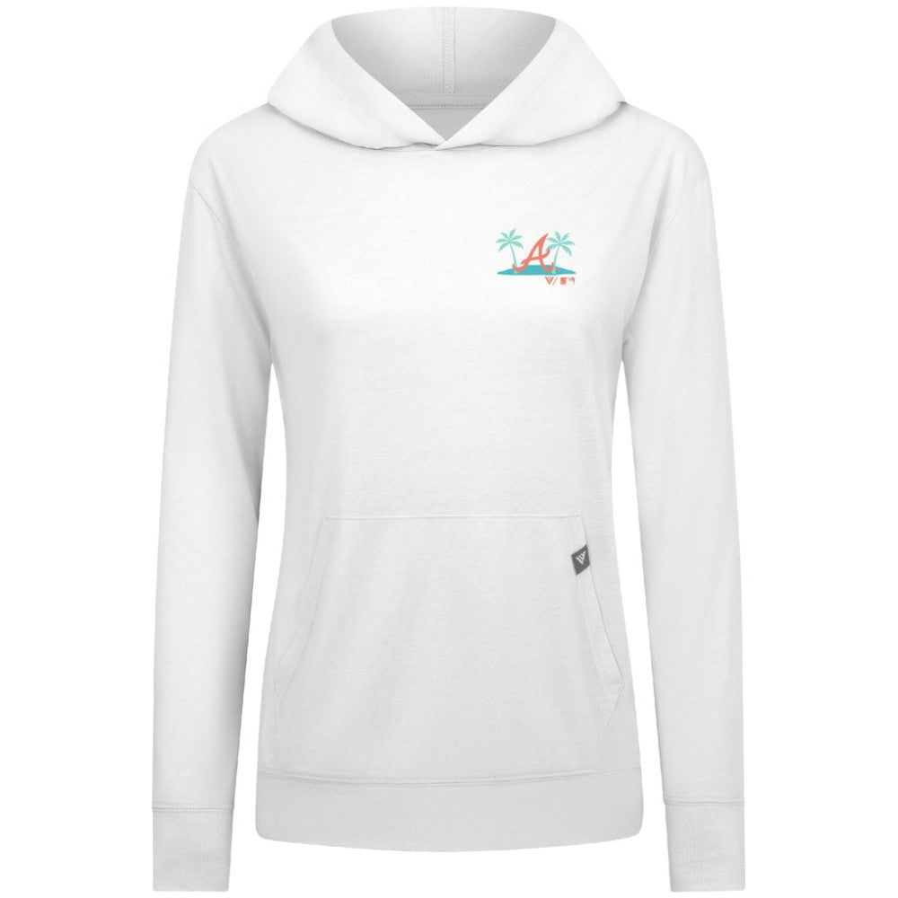 Atlanta Braves Levelwear Women's Relay Spring Break Panoramic Bold Hoodie - MLB Hoodies