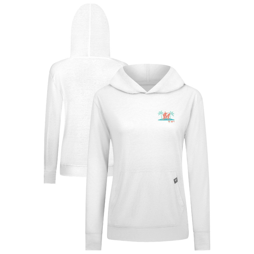 Miami Marlins Levelwear Women's Relay Spring Break Panoramic Bold Hoodie - MLB Hoodies
