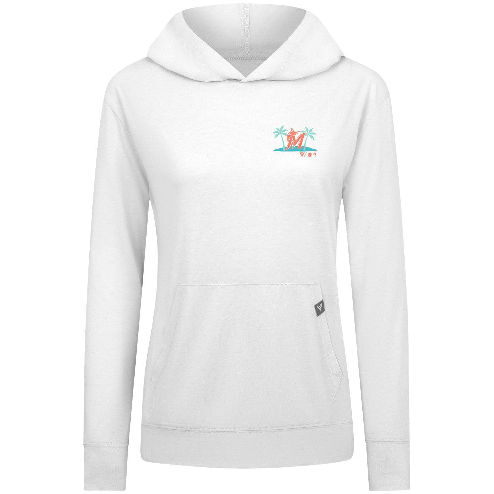 Miami Marlins Levelwear Women's Relay Spring Break Panoramic Bold Hoodie - MLB Hoodies