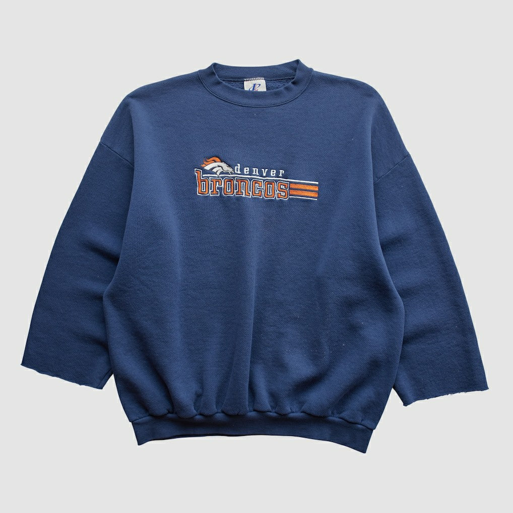 Denver Broncos Logo Athletic 90s Pullover Sweatshirt | NFL Discount