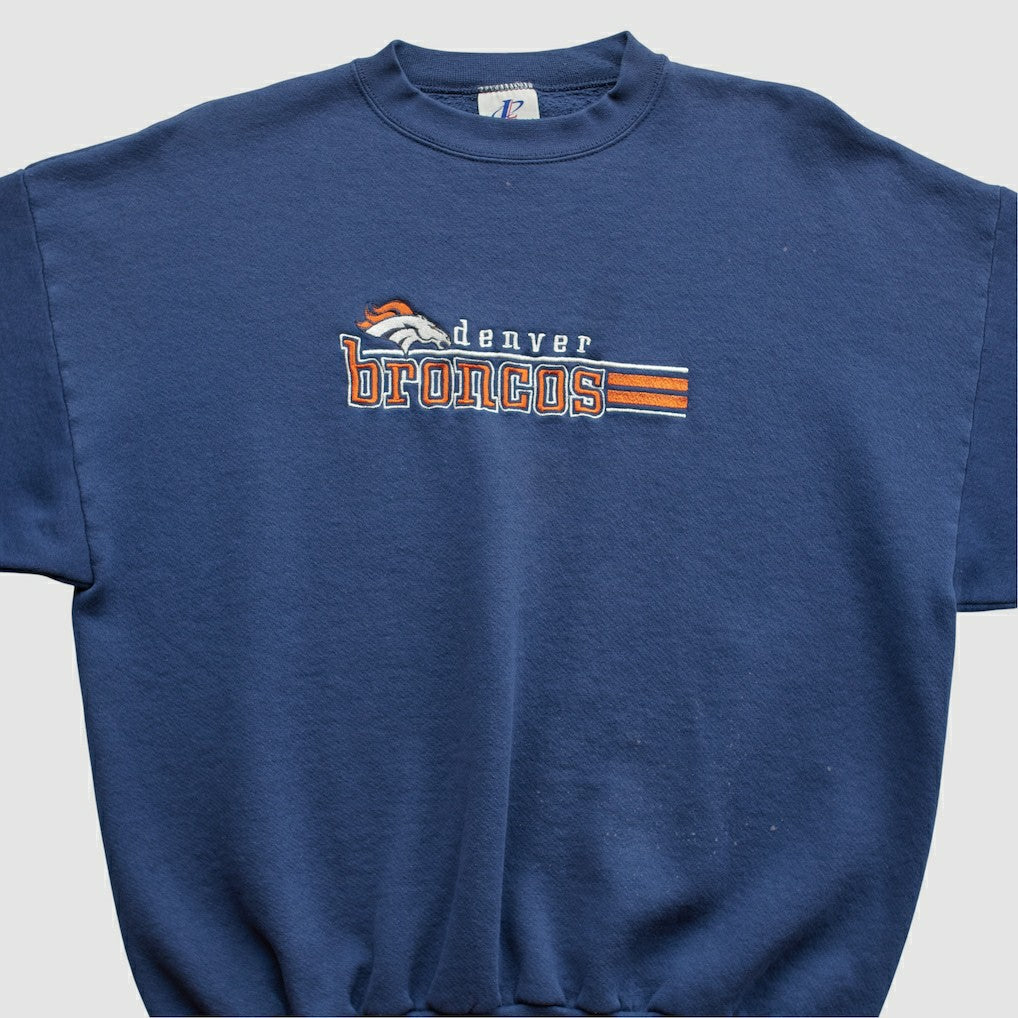 Denver Broncos Logo Athletic 90s Pullover Sweatshirt | NFL Discount