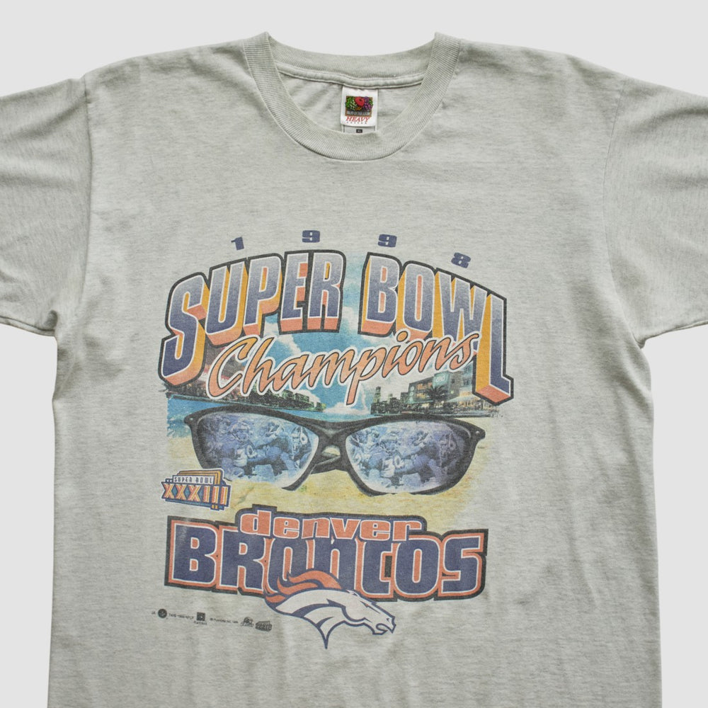 Denver Broncos Super Bowl XXXIII Fruit of The Loom 1998 T-shirt | NFL Outlet