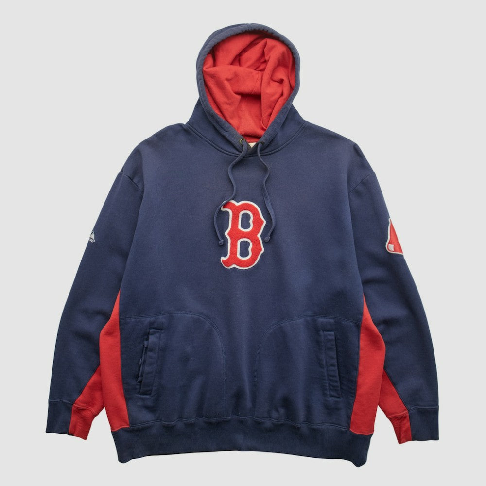 Boston Red Sox Majestic 2000s Hooded Pullover Sweatshirt - MLB Pullover