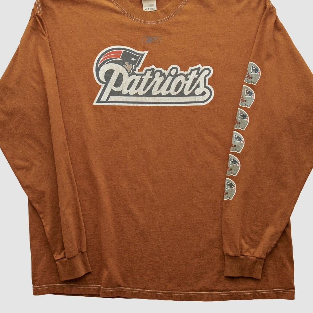 New England Patriots Reebok 2000s Long Sleeve T-shirt | NFL Sale