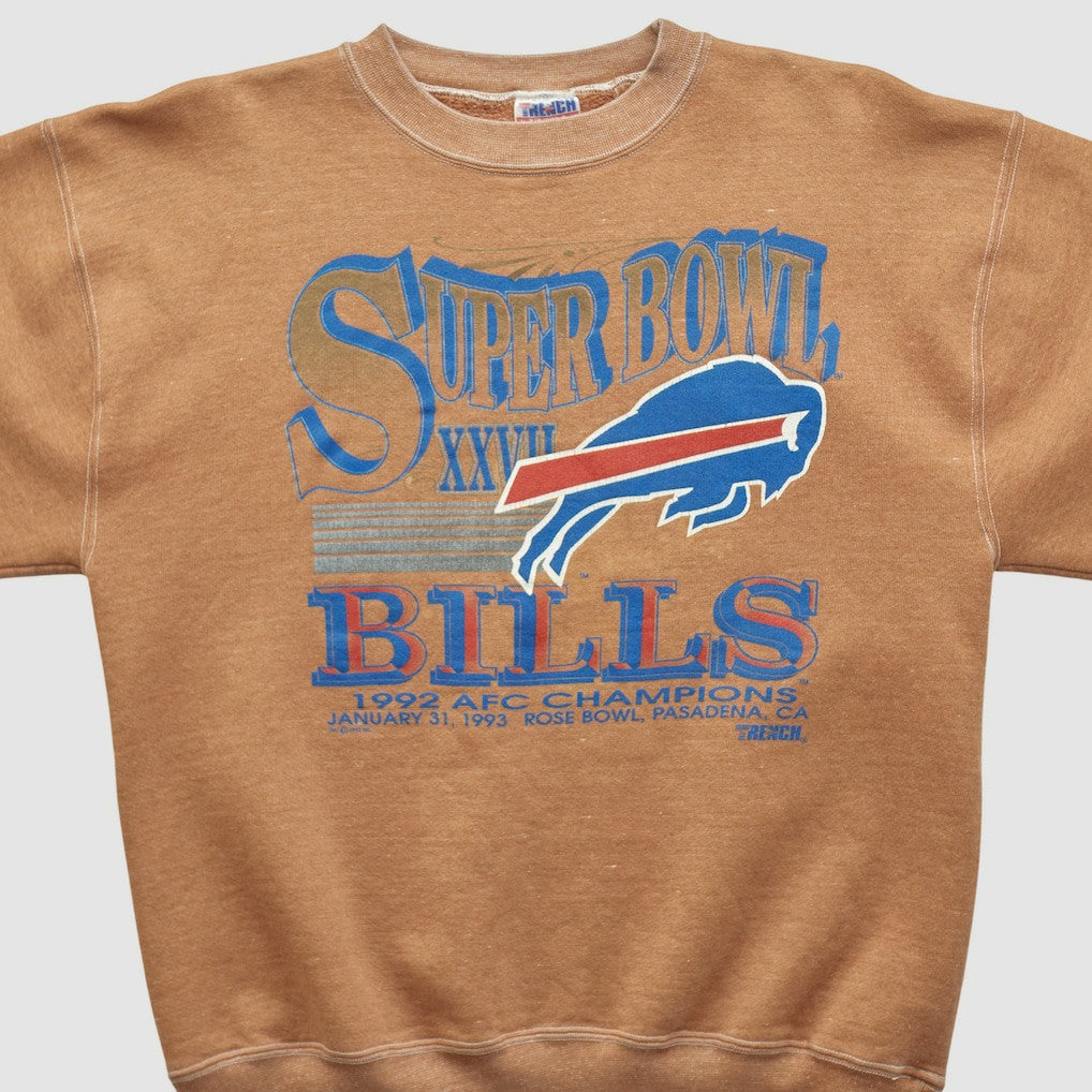 Buffalo Bills Super Bowl XXVII Trench 1992 Pullover Sweatshirt | NFL Outlet